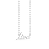 Billede af Studio Z "Name Tag - LIVA" halskæde sølv (40-45 cm)