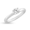 Billede af By Pind solitaire ring i rhodineret sølv med zirkoniasten