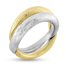 Billede af Ring dobbelt ½ gul g. ½ hvg. 14 kt. facon 18,4 gr. (prisen er excl. guld) Billede af Ring dobbelt ½ gul g. ½ hvg. 14 kt. facon 18,4 gr. (prisen er excl. guld)