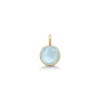 Billede af Julie Sandlau Little Prime Milky Aqua vedhæng forgyldt sølv m. lys krystal