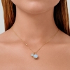 Billede af Julie Sandlau Little Prime Milky Aqua vedhæng forgyldt sølv m. lys krystal