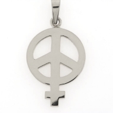 Billede af Vedhæng peacetegn / kvindetegn 925s