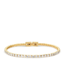 Billede af Bering Arctic Symphony tennisarmbånd forgyldt stål m. cz (210mm)