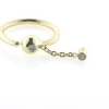 Billede af Piercing smykke, 3 brill. a 0,03 w/vs. 14 kt.