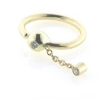 Billede af Piercing smykke, 3 brill. a 0,03 w/vs. 14 kt.