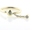 Billede af Piercing smykke, 3 brill. a 0,03 w/vs. 14 kt.