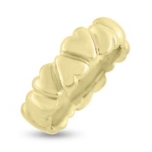 Billede af Ring hjerter, massiv, hjerter i forskellige str. 14 kt. (hjertering) facon + 11,5 gr. (prisen er excl. guld)