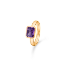 Billede af Mads Z "Darling" ring 14 kt. guld m. ametyst (str. 50)