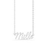 Billede af Studio Z "Name Tag - MILLE" halskæde sølv (40-45 cm)