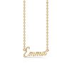 Billede af Studio Z "Name Tag - EMMA" halskæde forgyldt sølv (40-45 cm)