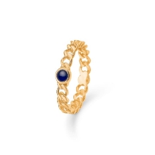 Billede af Mads Z 14 kt. ring "Poetry" panser m. ægte Safir str 54