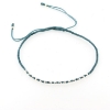 Billede af Classic by Pind Colorful ,knyttet armbånd aqua med sølv kugler 
