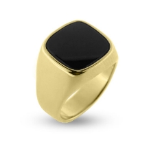 Billede af Ring, herrering med onyx sten, 8 kt. facon + 10,4 gr. (prisen er excl. guld)