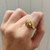 Billede af Ring med rå kløfter 14 kt.