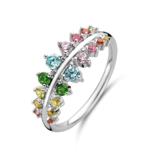 Billede af Spirit Icons Empress multifarvet ring sølv med synt. zirkonia (str. 64)
