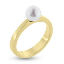 Billede af Ring perle 6 m/m. Fwp. 8 kt. facon 4,6 gr. (prisen er excl. guld)