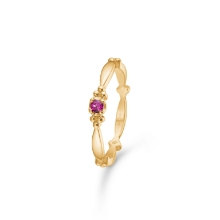 Billede af Mads Z "Poetry XO" ring 14 kt. guld m. rubin (str. 50)
