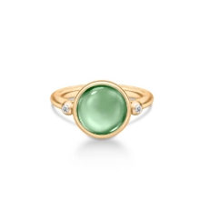 Billede af Julie Sandlau Prime Green Amethyst forgyldt sølv grøn krystal str. 54