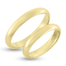 Billede af Vielses & Forlovelses ringe 8 kt. (br. 3,5 mm. tk. 1,5 mm.)