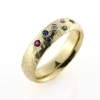 Billede af Ring fattet med 7 stene 14 kt.