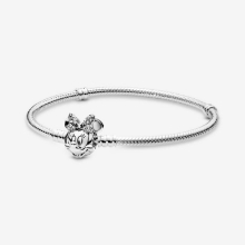 Billede af Pandora Moments slangekædearmbånd med Minnie Mouse Pavélås sølv 18 cm