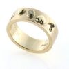 Billede af Ring, 2 massive hjerter, 2 udsavede hjerter, brill. 0,05 w/vs. 14 kt.