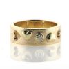 Billede af Ring, 2 massive hjerter, 2 udsavede hjerter, brill. 0,05 w/vs. 14 kt.