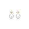 Billede af Mads Z "Crown Pearl" øreringe 14 kt. guld m. 0,09 ct. brillant + kulturperler