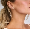 Billede af Spirit Icons Trio ørestikker forgyldt sølv cz