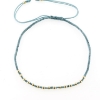 Billede af Classic by Pind Colorful ,knyttet armbånd aqua med sølvfg kugler 