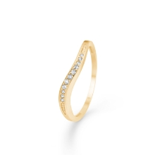 Billede af Mads Z "Maggie" ring 8 kt. guld m. cz (str. 60)