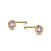 Billede af Spirit Icons Sky øreringe 14 kt. guld m. ametyst
