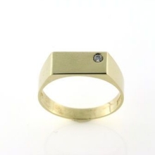 Billede af Ring m. plade syn sten 8 kt
