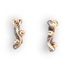 Billede af By Birdie Zeus Pin ørestikkere sort rhodineret sølv m.14kt kugler