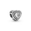 Billede af Pandora Charm hjerte med zirkonia sten sølv 