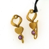 Billede af Per Borup Sticks&Pearls 14kt vedhæng hjerte med pink safirer