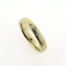 Billede af Ring med 9* 0,01 w/vs. i stjernedrys 14 kt. 