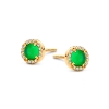 Billede af Spirit Icons Euphoria Green ørestikker forgyldt sølv m. cz