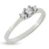 Billede af Ring 3 sten, 1 brill. 0,10 w/vs., 2* brill. a 0,03 w/vs. 14 kt. hvg.
