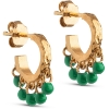 Billede af ENAMEL Copenhagen Astrid Grass Green øreringe forgyldt sølv m. emalje