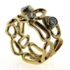 Billede af Ring 14 kt. med 3 brillianter