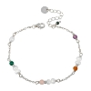 Billede af WiOGA  Alexandra armbånd sølv med halvædelsten + fvp (15,5-18cm)