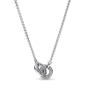 Billede af Pandora Signature Sammenflettet Pavé halskæde sølv m. cz (45 cm)