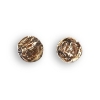 Billede af By Birdie "Mani Coin" ørestikkere sort rhodineret sølv m. 14 kt. & 18 kt.