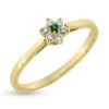 Billede af Ring roset smaragd 0,02 ct. + 6 brill. a 0,015 w/vs 14 kt.