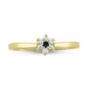 Billede af Ring roset smaragd 0,02 ct. + 6 brill. a 0,015 w/vs 14 kt.