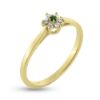 Billede af Ring roset smaragd 0,02 ct. + 6 brill. a 0,015 w/vs 14 kt.