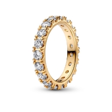 Billede af Pandora Funklende Række Eternity ring forgyldt metalblanding m. cz (str. 50)