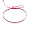 Billede af By Pind Colorful knyttet armbånd pink og sølvfarvet med sølv kugler