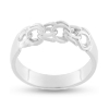 Billede af Ring med bismark led i 14 kt. hvidguld